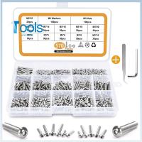 เครื่องมือ421จัดเก็บชุดน็อตและแหวนเกลียว M3 570ชิ้น4/5/6/8/10/12/14/16/18/20/25มม. หัวปุ่มสแตนเลสหัวหกเหลี่ยมสกรูฝาปิดซ็อกเก็ตสลักเกลียวชุดรวมสลักเกลียวเมตริกและการจัดประเภทน็อตรองชุดอุปกรณ์ครัวเรือนพาณิชย์