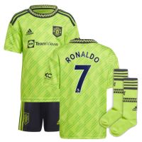 22/23 RONALDO Man United third Childrens suit jersey (with socks) SANCHO SHAW RASHFORD 2022-2023 football shirt MARTIAL B. FERNANDES kid kit set