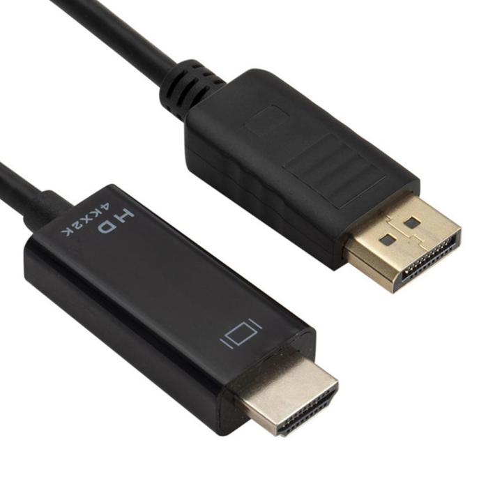 สาย1-8เมตร4k-ช่องแสดงผลไปยัง-hdmi-เข้ากันได้สายเคเบิลภาพเสียง-dp-สายจอแสดงผลพอร์ตไปยัง-hd-อะแดปเตอร์สำหรับคอมพิวเตอร์แล็ปท็อปไปยังจอทีวี