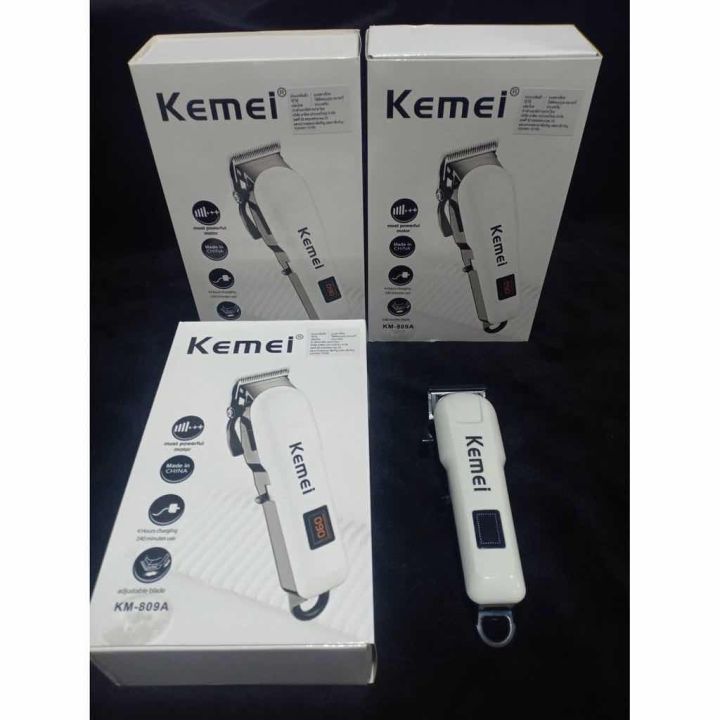 kemei-km-809a-แบตเตอเลี่ยนตัดผม-ปัตตาเลี่ยน-แบตเตอเลี่ยนไร้สาย-2in1-ตัดได้ทั้งคนทั้งสุนัข-คุ้มครบ-จบในเครื่องเดียว-professional-lcd-electric-be