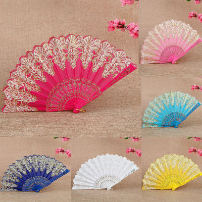 Home Decor Photo Props Girl Women Classical Dance Fan Folding Fan Craft Gift Cloth Chinese Folding Fan