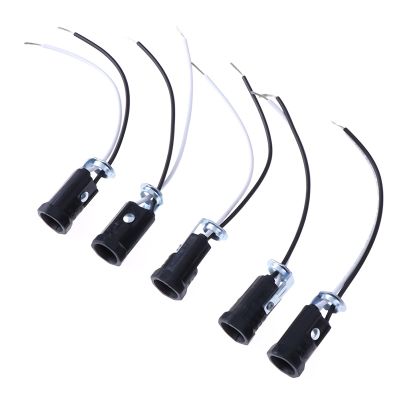 【YF】☊  5Pcs Candelabra Base Lamp Holder Sockets Keyless 20cm Wire Leads Accessories Bulb Lighting Parts
