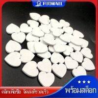 RUDMALL เศษไม้รูปหัวใจธรรมชาติ 100 ชิ้นสำหรับงานฝีมืองานแต่งงาน DIY-21x2cm (สีขาว)