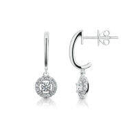 ต่างหูเพชร Classic Diamond Drop Earrings (EC116)