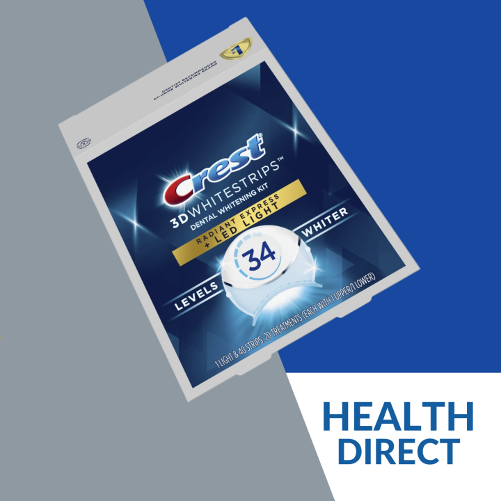 Crest 3D Whitestrips Radiant Express with LED Light Teeth Whitening
