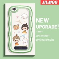 JIUMOO เคสสำหรับ Xiaomi Redmi 4A 5A เคส6A รูปการ์ตูนสุดเจ๋งเด็กผู้หญิงดีไซน์ใหม่ Colour Border เคสมือถือกันกระแทกแบบใสนิ่มเคสโปร่งใสลายกล้องถ่ายรูปฝาครอบป้องกันซิลิกาเจลที่สร้างสรรค์