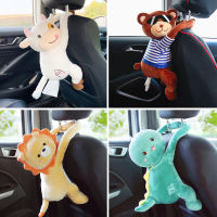 Cute Cartoon Car Tissue Box Creative Lovely Rabbit Short Plush Tissue Box Holder for Car Armrest Box Car Seat Tissue Box