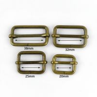 10Pcs 20-38mm Brass Metal Buckles D Ring Lobster Clasp Tri-glide Adjust Buckle Bag Strap Belt Carabiner Hook Sewing Accessories