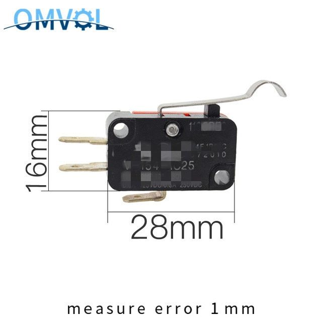 2ชิ้นสวิตช์ไมโครจำกัดพร้อมโรลเลอร์คันโยก-v-15-v-151-v-152-v-153-v-154-v-156-1c25-v-155