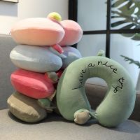 U-shaped Pillow Memory Foam Neck Pillow Cervical Spine Pillow Car Travel Portable Washable Green Pink Neck Pillow Travel pillows