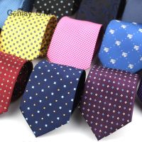 Classic Men Ties for Business Formal Wedding Necktie for Men 8cm Stripe Dots Neck Tie Fashion Suits Neckwear Jacquard Tie