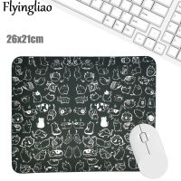 Black Cartoon Cats Creative Office Keyboard Pad Kawaii Laptop Mouse Mat Anti Slip Desk Mats Custom Desk Pad Mouse Pad Wrist