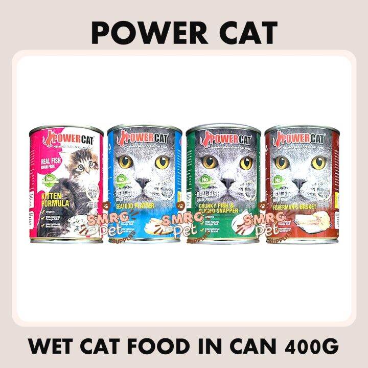 Power Cat Wet Cat Food in Can 400g Chunky Fish and Flaked Snapper