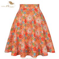 【CW】 SISHION Floral Printed Skirts for VD0020 Fashion Waist Flowers A Skirt