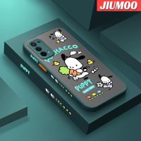 เคส JIUMOO สำหรับ OPPO A54 5G A74 5G A54 4G ลายการ์ตูนแครอท Pochacco บางขอบสี่เหลี่ยมด้านข้างดีไซน์ใหม่มีน้ำค้างแข็งโปร่งใสกันกระแทกเคสมือถือแข็งปลอกซิลิโคนคลุมทั้งหมดปกป้องกล้อง