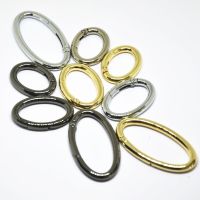 10pcs Alloy Gate Spring Oval Ring  luggage accessories Purses Handbags Openble Ring Push Trigger Snap Hooks Belts