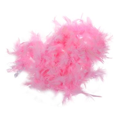2m Feather Boas Fluffy Craft Costume Dressup Wedding Party Home Decor (Pink)