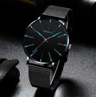 ⌚นาฬิกาข้อมือหรูหราของผู้ชายนาฬิกาผู้ชายสแตนเลส Masculino นาฬิกาข้อมือควอทซนาฬิกากีฬาของผู้ชาย Jam Geneva KT33