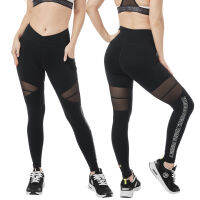 Zumba Mesh Panel High Waistband Ankle Leggings (กางเกงเลกกิ้งออกกำลังกายซุมบ้า)