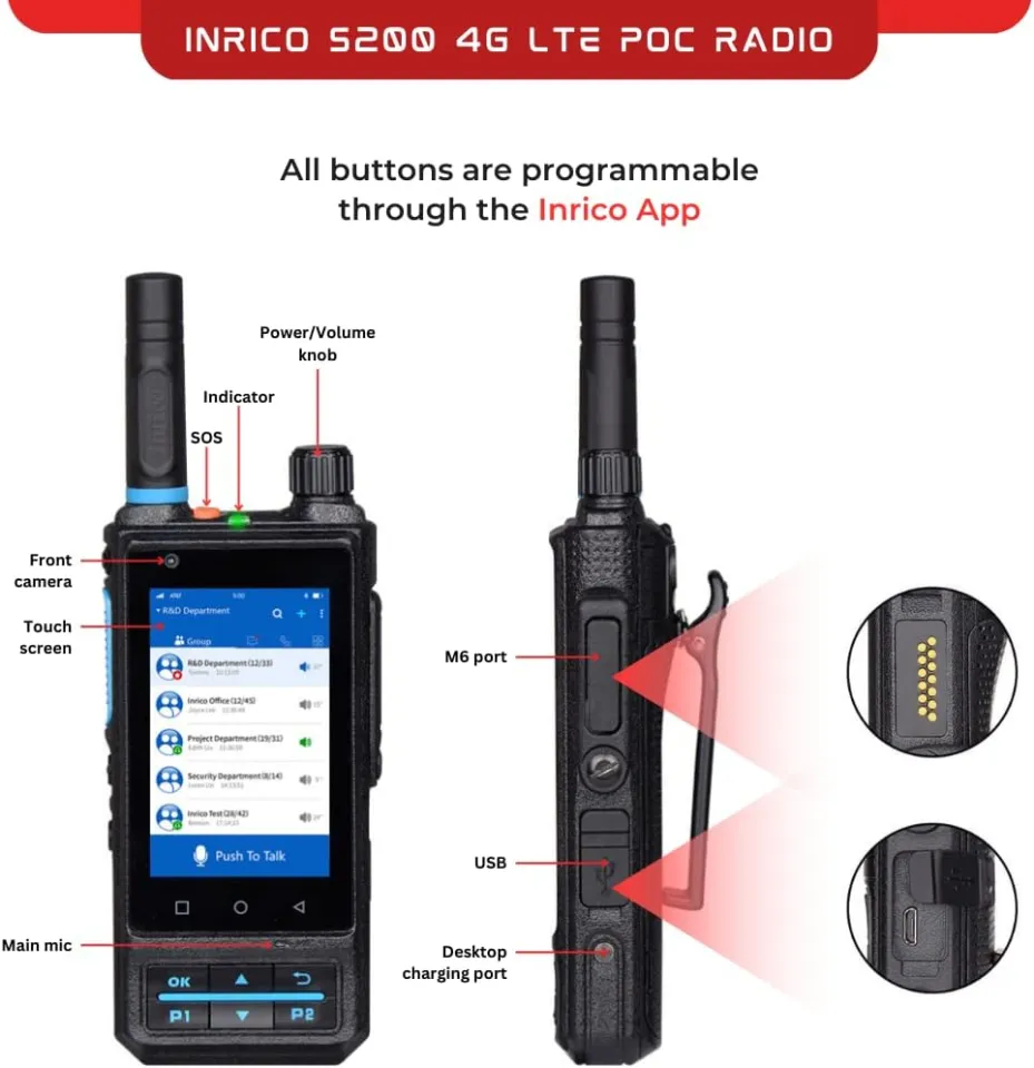 New Inrico S200 4G Network Radio Android Mobile Way Radio GPS Wireless  Support Zello, Real PTT Gloable Call Unlocked Touch ScrennRadio Lazada PH