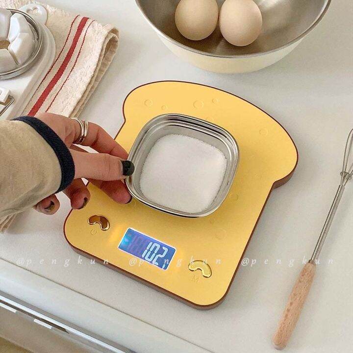 Household Kitchen Scale Toast Shape Food Electronic Scale Precise