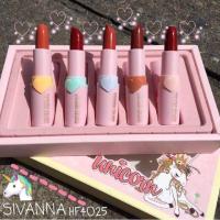 Sivanna COLORFUL UNICORN magic lipstick collection : HF4025 ไม่ตกร่อง เม็ดสีแน่นสีชัด ติดทนนาน กันน้ำ**ของแท้ พร้อมส่ง