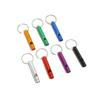 10pcs Multifunctional Aluminum Emergency Survival Whistle Keychain For Camping Hiking Outdoor Tools Training whistle Survival kits