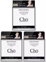 CHO โช แป้งโช (แป้งcho M1 โปร3ตลับ) Cho Brightening Anti Aging Powder โช ไบรท์เทนนิ่ง แอนตี้ เอจจิ้ง พาวเดอร์ ปริมาณสุทธิ 12 g