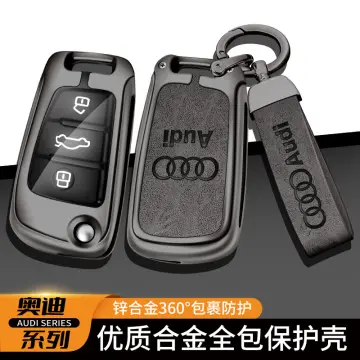 creative suede Leather car styling key ring for audi sline logo