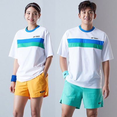 2021ใหม่ YONEX ชุดแบดมินตันสำหรับทั้งหญิงและชาย Match เสื้อแฟชั่นเสื้อกีฬาสำหรับผู้ชายผู้หญิงแขนสั้นกางเกงขาสั้นชุด