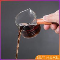 BUY HERE  แก้วช็อต Espresso Shot ด้ามจับไม้ ขนาด 70 ml  และ 75 mlสินค้าพร้อมส่ง Measuring cup