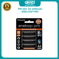 Vỉ 4 pin sạc AA Eneloop Pro 2550mAh BK-3HCCE 4BT box Anh new thumbnail