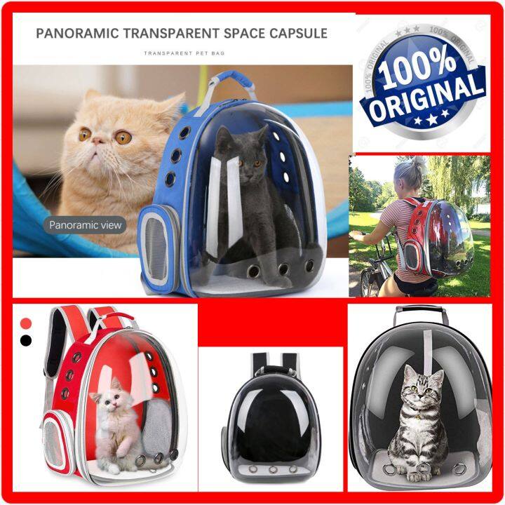 Cat Dog Puppy Carrier Clear Dome Capsule Backpack Outdoor Shoulder Bag Tote