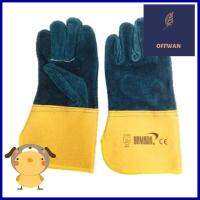 ถุงมือหนังทนความร้อน YAMADA สีเขียว/เหลืองHEAT-RESISTANT LEATHER GLOVES YAMADA GREEN/YELLOW **บริการเก็บเงินปลายทาง**