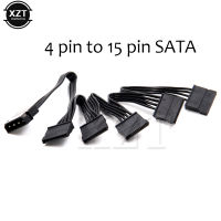 【Quality】 A PlusY 4pin IDE 1ถึง5 SATA 15Pin ฮาร์ดไดรฟ์แหล่งจ่ายไฟสปลิตเตอร์สายเคเบิลสำหรับคอมพิวเตอร์ DIY 4pin พลังงาน15pin