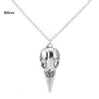 Eagle Bird Skull Pendant Necklace Halloween Gift For Boyfriend Men Women Punk Sporty Style Black Necklace Link Chain Charm Goth