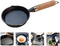 Cast iron Pan, Pan nonstick Pan nonstick omelette skillet wooden handle 10.5cm