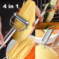 Kitchen Vegetable Peeler Stainless Steel Melon Planer Double-Head Peeler Household Multiple-Function Fruit And Vegetable Peeler Graters  Peelers Slice