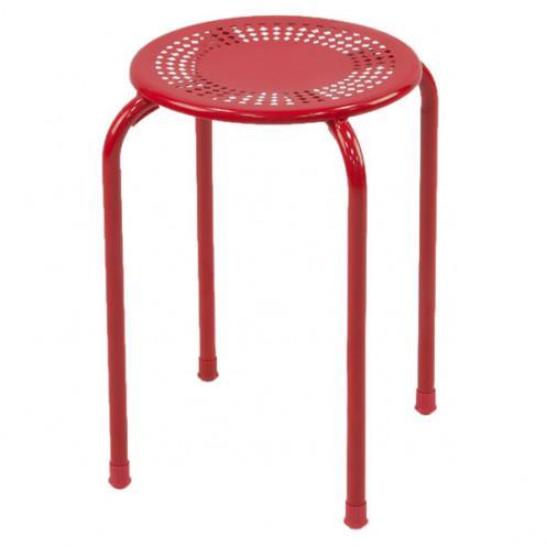 BARI เก้าอี้เหล็ก ทรงกลม สีแดง