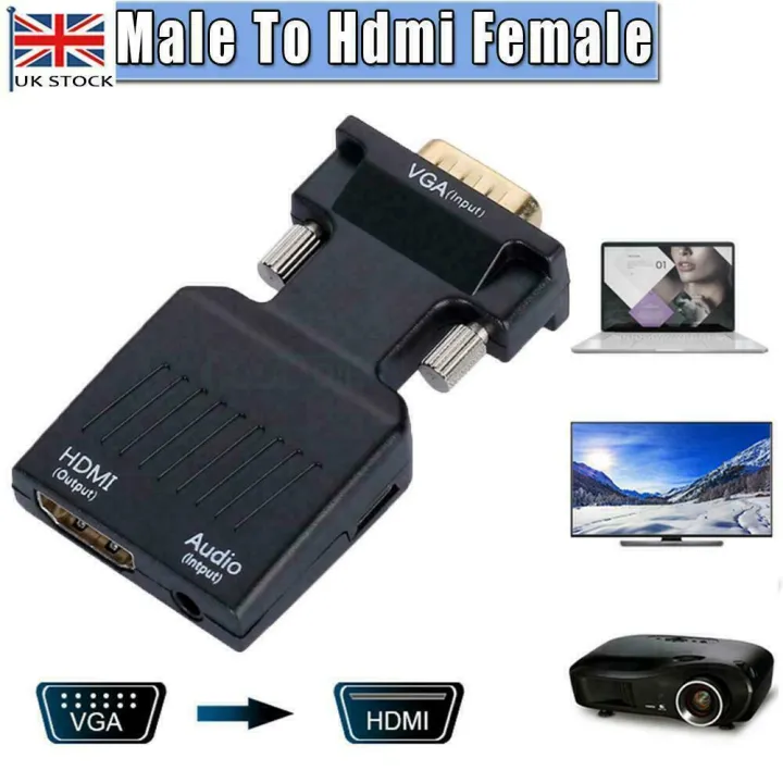Vga To Hdmi Adapter Converter With Audio, For Pc Computer Display