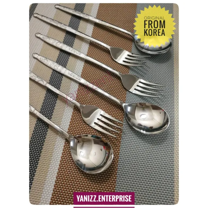 [ORIGINAL KOREA] Korean Cutlery Set Pattern Set Alat Makan Korea