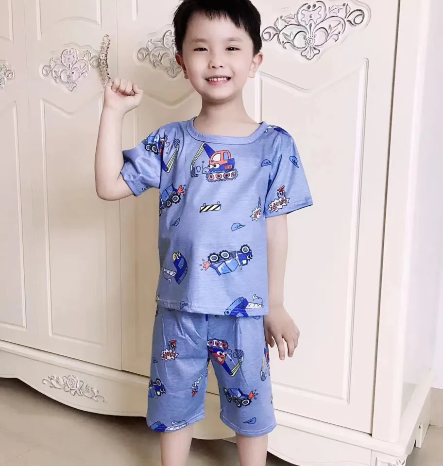 CAND Kids Plain Silk Comfortable Sleepwear Terno Pajama Set