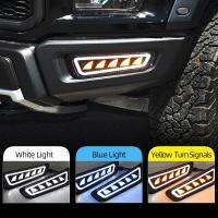 Car Flashing 2Pcs For Ford Raptor SVT F150 2017 2018 2019 2020 DRL LED Daytime Running Lights with Turn Signal Fog Lamp