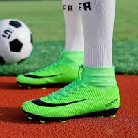 Green Mens High Ankle Soccer Boots Professional Football Boots for Kids Futsal Soccer Cleats Men Sport Shoes zapatos de futbol