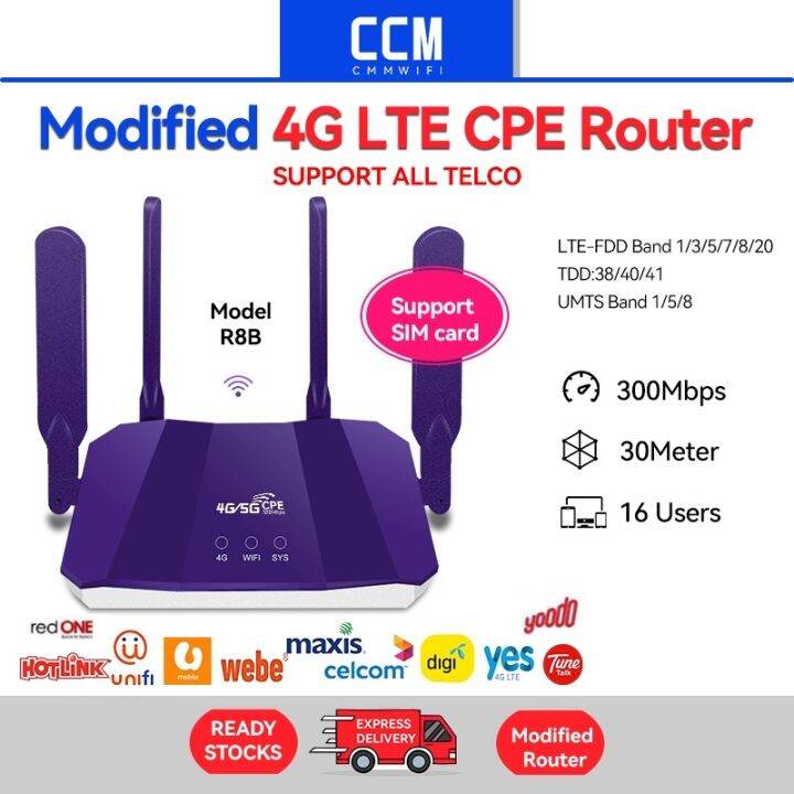 CCM Modified R8B 4G LTE Wifi Router 300Mbps Modem Router Pluggable ...