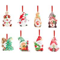 Christmas Ornaments Gnomes Resin Craft 8 Pieces Gnome Pendant Party Favors Handmade Home Decor for Gift Tags Crafts Tree or Door regular