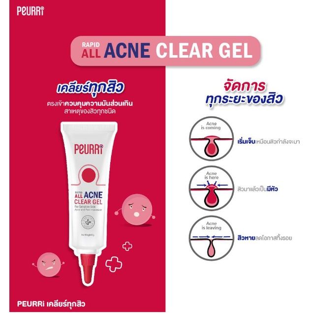 peurri-เพียวริ-เจลแต้มสิว-peurri-anti-acne-gel-ลดสิวอักเสบ-สิวอุดตัน-สิวผด-ขนาด-3-กรัม