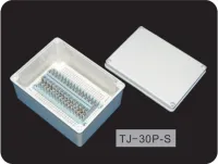 TJ-30P-S : Terminal Block Box IP66 (กล่องพลาสติก พร้อมเทอร์มินอลบล็อก)TIBOX , Size : 200x150x100 mm.