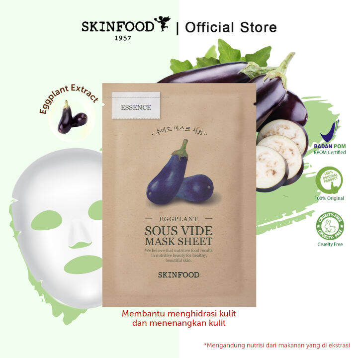 SKINFOOD Eggplant Sous Vide Mask Sheet Lazada Indonesia
