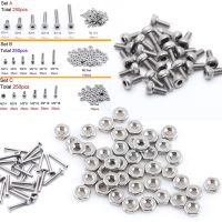 ஐ✖✢ Mayitr 250pc/set M2 Cap/Button/Flat Head A2 Stainless Steel Hex Socket Screw Bolt Nut Assortment Kit